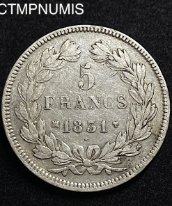 ,MONNAIE,ROYALE,5,FRANCS,LOUIS,PHILIPPE,1831,MA,MARSEILLE,