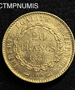 ,MONNAIE,20,FRANCS,OR,GENIE,1889,