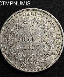 ,MONNAIE,5,FRANCS,ARGENT,CERES,1870,