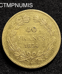 ,MONNAIE,ROYALE,40,FRANCS,OR,LOUIS,PHILIPPE,1834,