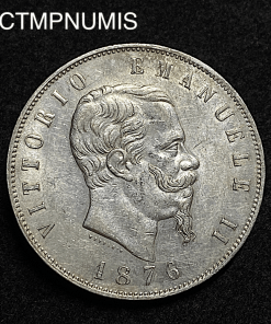 ,MONNAIE,ITALIE,5,LIRE,ARGENT,1876,ROME,