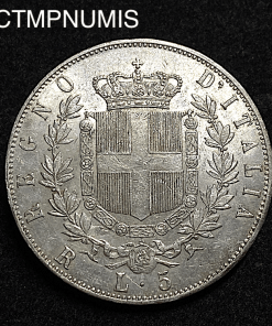 ,MONNAIE,ITALIE,5,LIRE,ARGENT,1876,ROME,