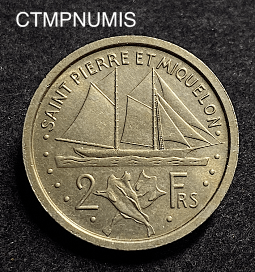 ,MONNAIE,SAINT,PIERRE,MIQUELON,ESSAI,2,FRANCS,1948,