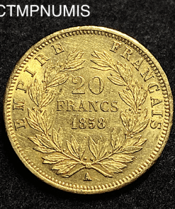 ,MONNAIE,EMPIRE,20,FRANCS,OR,NAPOLEON,1858,