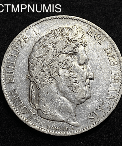 ,MONNAIE,ROYALE,5,FRANCS,ARGENT,LOUIS,PHILIPPE,1845,BORDEAUX,