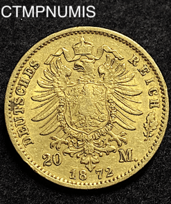 ,MONNAIE,BADEN,20,MARK,OR,1872,