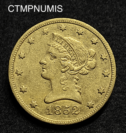 ,MONNAIE,ETATS,UNIS,10,DOLLAR,OR,1852,