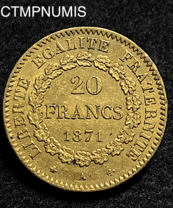 ,MONNAIE,20,FRANCS,OR,GENIE,1871,