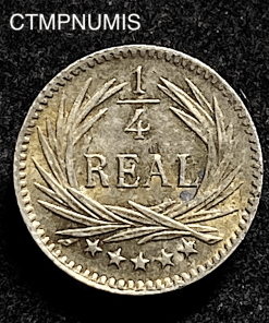 ,MONNAIE,GUATEMALE,1/4,REAL,ARGENT,1896,