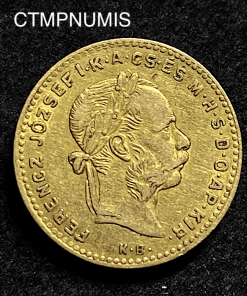 ,MONNAIE,HONGRIE,10,FRANCS,4,FORINT,OR,1885,