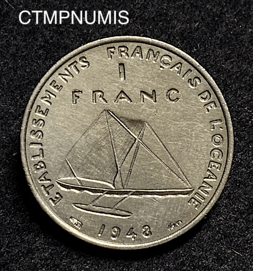 ,MONNAIE,OCEANIE,ESSAI,1,FRANC,1948,