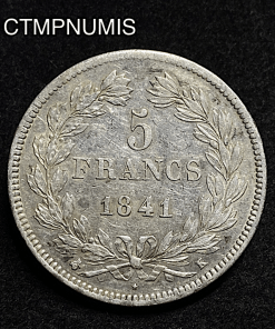 ,MONNAIE,5,FRANCS,ARGENT,LOUIS,PHILIPPE,1841,K,BORDEAUX,