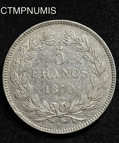 ,MONNAIE,5,FRANCS,ARGENT,CERES,1870,K,BORDEAUX,ANCRE,