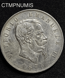 ,MONNAIE,ITALIE,5,LIRE,ARGENT,1875,R,ROME,SUP,