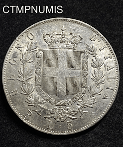 ,MONNAIE,ITALIE,5,LIRE,ARGENT,1875,R,ROME,SUP,