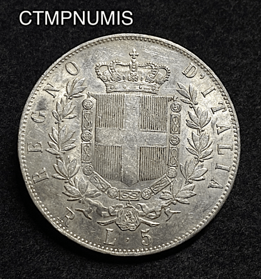 ,MONNAIE,ITALIE,5,LIRE,ARGENT,1875,R,ROME,SUP,