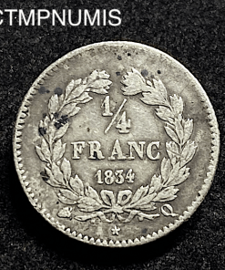 ,MONNAIE,ROYALE,1/4,FRANC,1834,Q,PERPIGNAN,