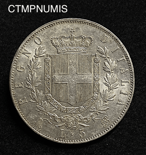 ,MONNAIE,ITALIE,5,LIRE,ARGENT,1873,M,MILAN,