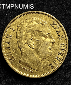 ,MONNAIE,SERBIE,10,DINARA,OR,1882,
