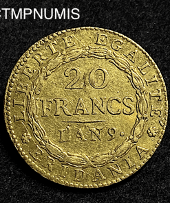 ,MONNAIE,ITALIE,20,FRANCS,OR,MARENGO,AN,9,