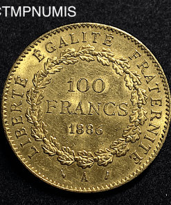 ,MONNAIE,100,FRANCS,OR,GENIE,1886,PARIS,