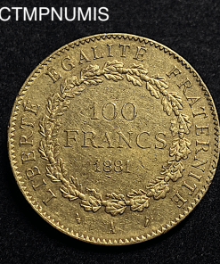 ,MONNAIE,100,FRANCS,OR,GENIE,1881,