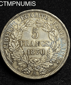 ,MONNAIE,5,FRANCS,ARGENT,CERES,1870,SPL,