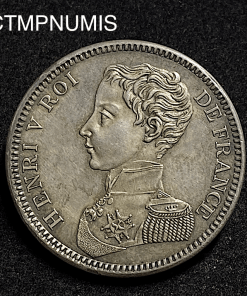 ,MONNAIE,5,FRANCS,ARGENT,HENRI,V,1832,FDC,