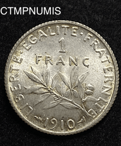 ,MONNAIE,FRANCAISE,1,FRANC,ARGENT,SEMEUSE,1910,SPL,