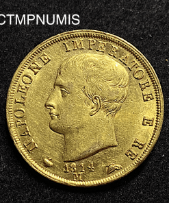 ,MONNAIE,ITALIE,40,LIRE,OR,NAPOLEON,1814,MILAN,