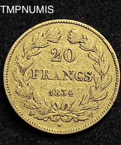 ,MONNAIE,ROYALE,20,FRANCS,OR,LOUIS,PHILIPPE,1834,W,LILLE,