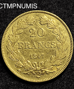 ,MONNAIE,ROYALE,20,FRANCS,OR,LOUIS,PHILIPPE,I°,1847,