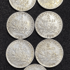 ,MONNAIE,2,FRANCS,ARGENT,SEMEUSE,1900,LOT,