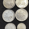 ,MONNAIES,1,2,FRANCS,ARGENT,SEMEUSE,LOT,