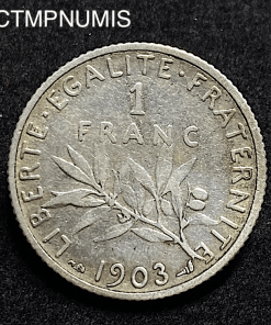 ,MONNAIE,1,FRANC,ARGENT,SEMEUSE,1903,