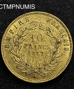 ,MONNAIE,EMPIRE,10,FRANCS,OR,NAPOLEON,1857,