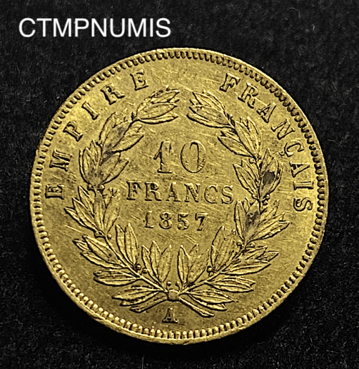 ,MONNAIE,EMPIRE,10,FRANCS,OR,NAPOLEON,1857,