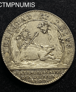 ,JETON,LOUIS,XIV,EXTRAORDINAIRE,GUERRES,1707,SANGLIER,