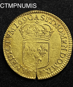 ,MONNAIE,ROYALE,LOUIS,OR,ECU,1690,LOUIS,XIV,