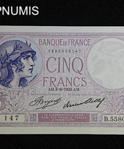 ,BILLET,5,FRANCS,VIOLET,8,6,1833,NEUF,