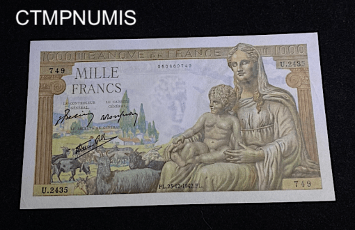 ,BILLET,1000,FRANCS,DEMETER,25,12,1942,NEUF,