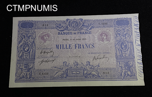 ,BILLET,1000,FRANCS,BLEU,ROSE,18,7,1919,