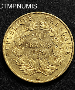 ,MONNAIE,20,FRANCS,OR,NAPOLEON,1852,