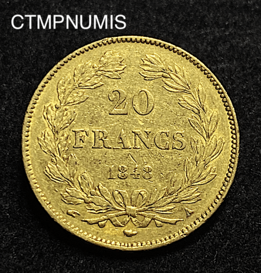 ,MONNAIE,ROYALE,20,FRANCS,OR,LOUIS,PHILIPPE,1848,