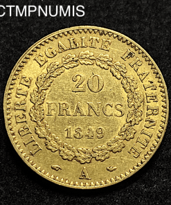 ,MONNAIE,20,FRANCS,OR,GENIE,1849,