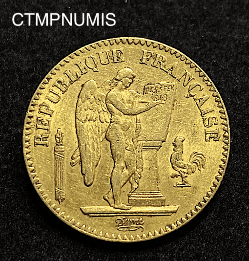 ,MONNAIE,20,FRANCS,OR,GENIE,1849,