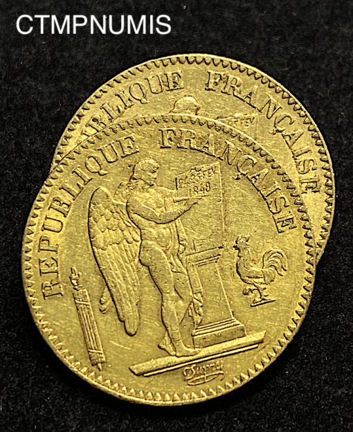,MONNAIE,20,FRANCS,OR,GENIE,1849,