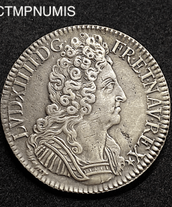,MONNAIE,ROYALE,LOUIS,XIV,ECU,3,COURONNES,1709,