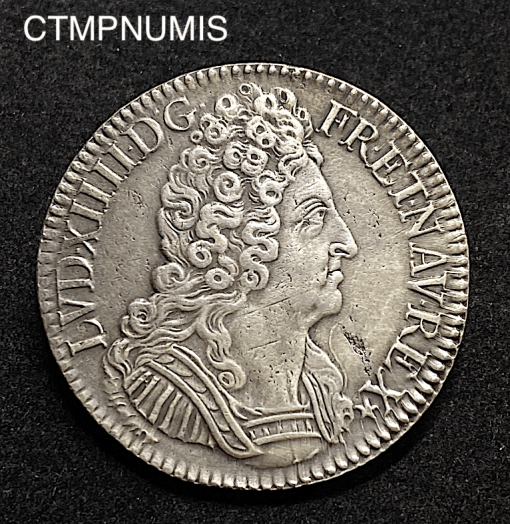 ,MONNAIE,ROYALE,LOUIS,XIV,ECU,3,COURONNES,1709,