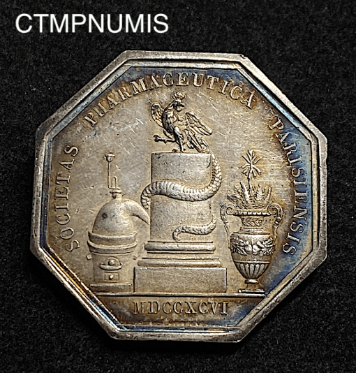 ,JETON,PHARMACIEN,PARIS,1796,ARGENT,